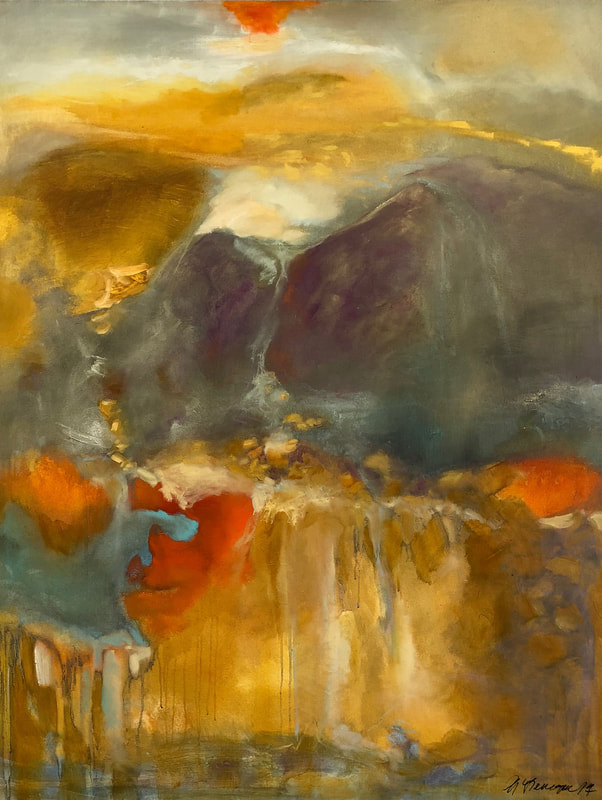 Gorge, Anne Leveque Abstract Oil
