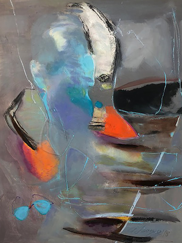 Mask, Anne Leveque Abstract Oil
